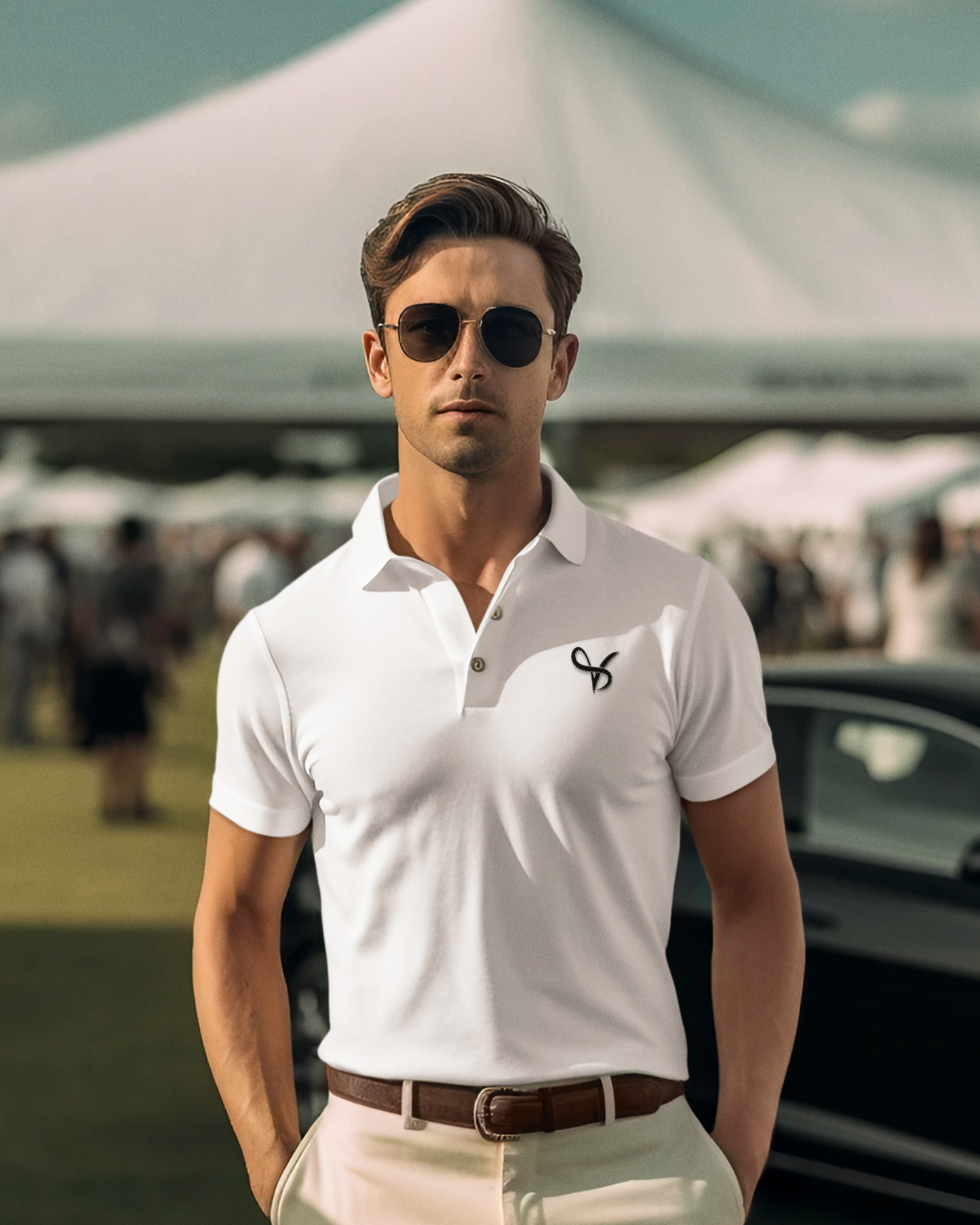 Vibeify Prestige Polo Luxe Edition | White | Soft 100% combed cotton regular fit