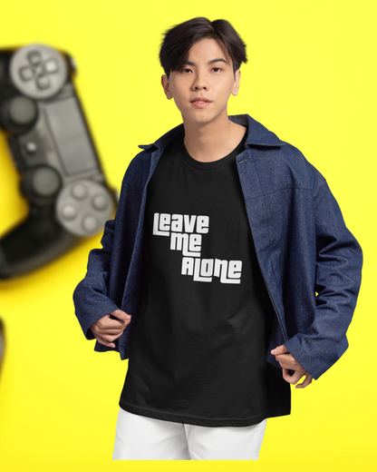 Premium Unisex Oversized T-Shirt – Leave Me Alone Statement GTA Edition