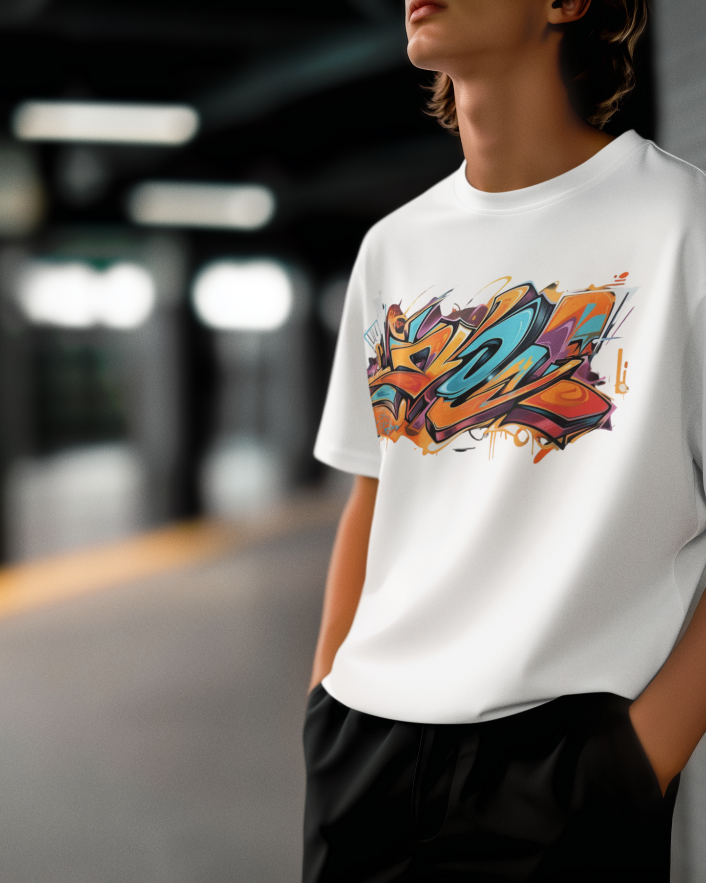 Premium Graffiti Oversized T-Shirt – Urban Vibe Edition