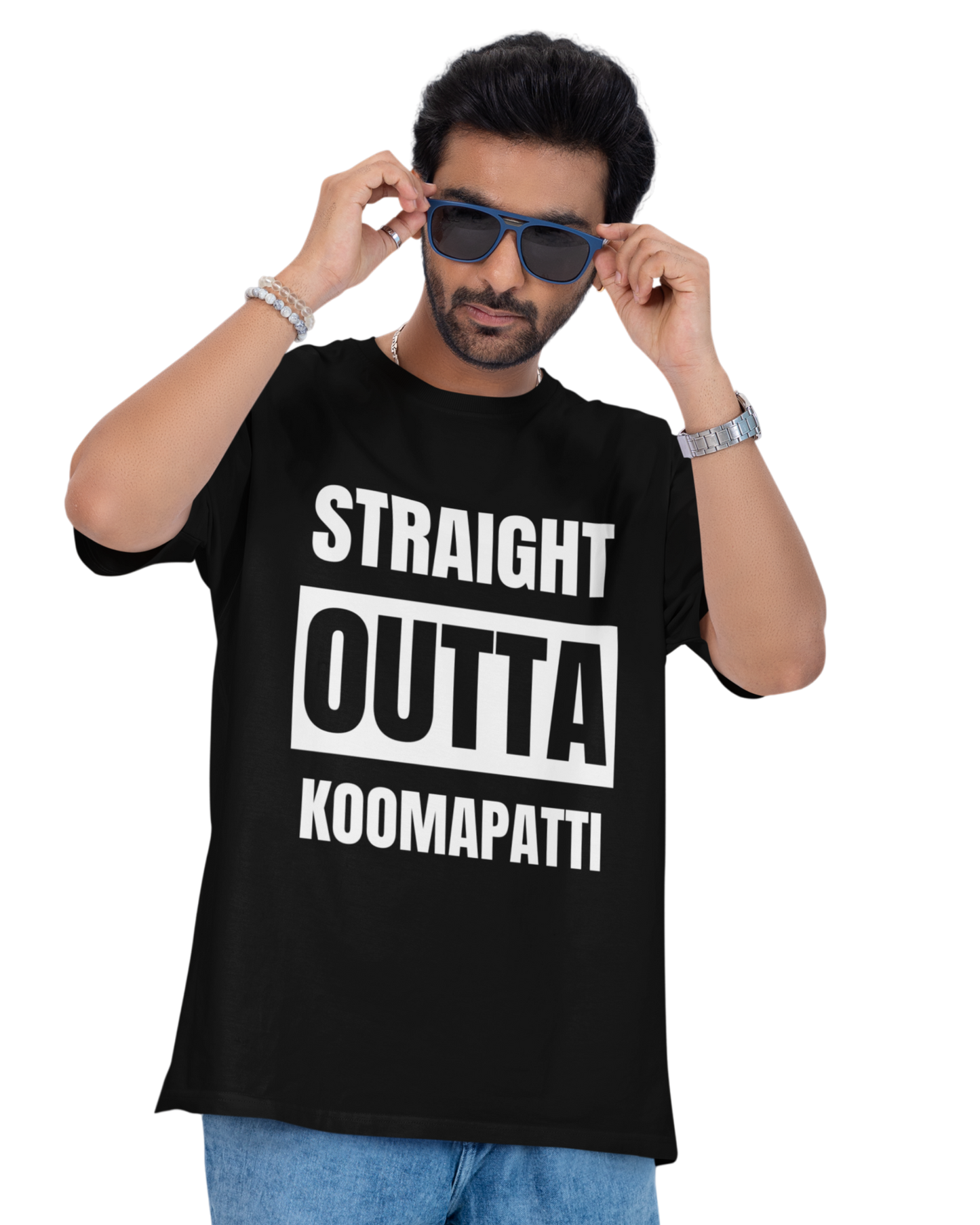Vibeify® Straight Outta Koomapatti T-Shirt | Oversized Unisex Cotton Tee