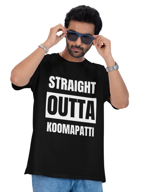 Vibeify® Straight Outta Koomapatti T-Shirt | Oversized Unisex Cotton Tee