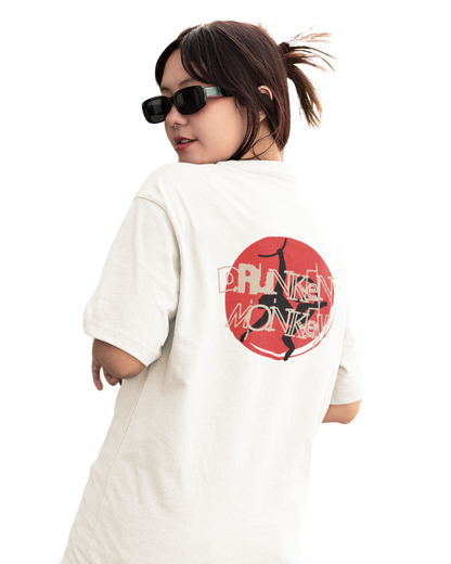 Drunken Monkey | Vibeify Unisex Oversized T-Shirt - Soft 100% Cotton Relaxed Fit Tee