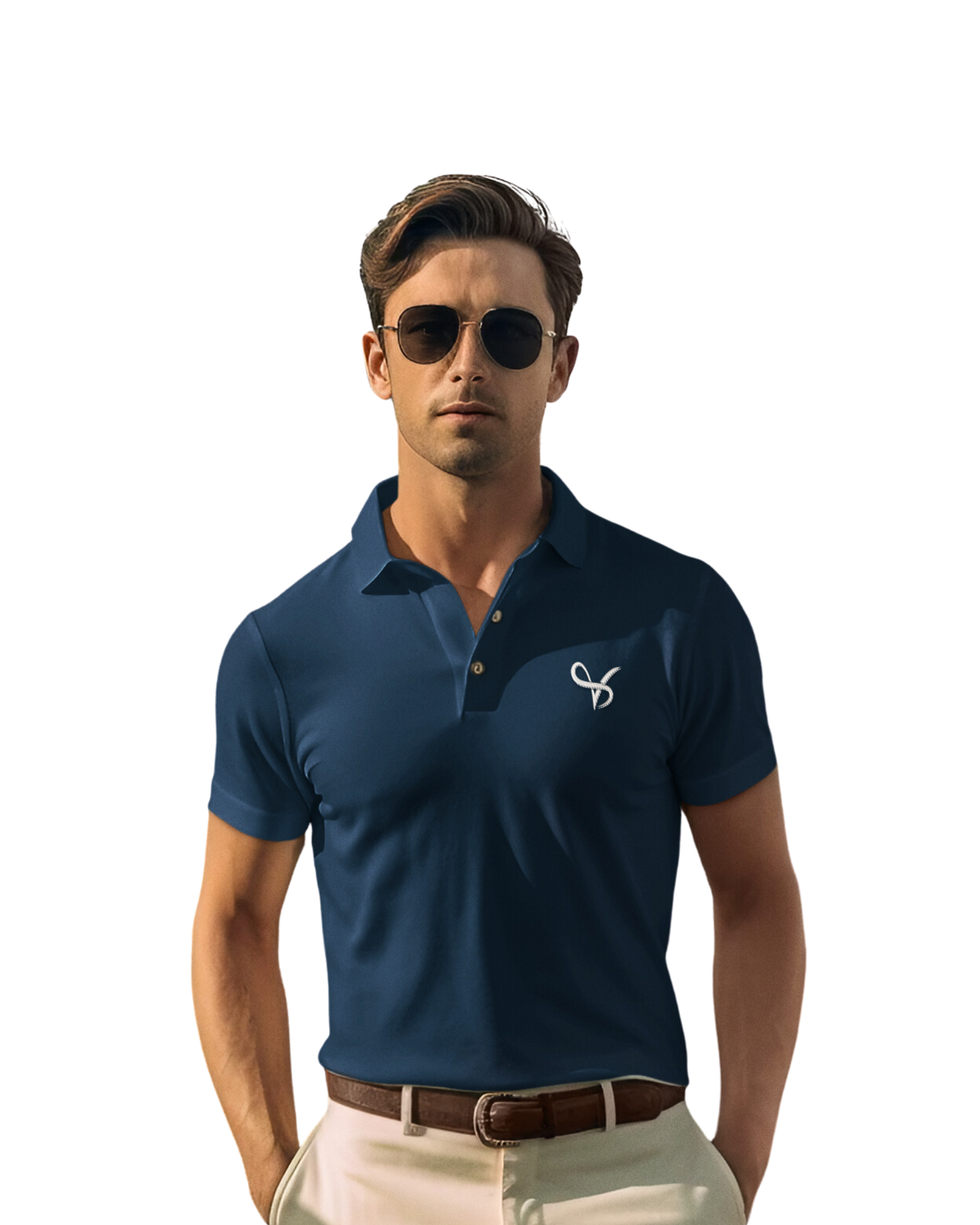Vibeify Prestige Polo Luxe Edition | Navy Blue | Soft 100% combed cotton regular fit