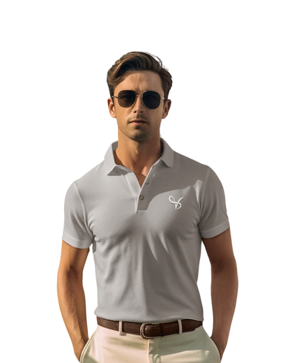 Vibeify Prestige Polo Luxe Edition | Gray | Soft 100% combed cotton regular fit |