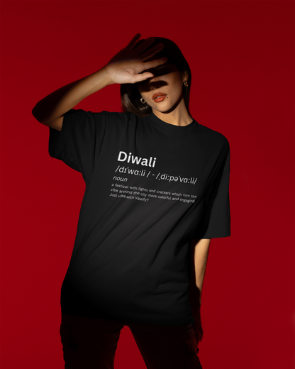 Diwali Oversized Unisex T-shirt | Premium Cotton and Design