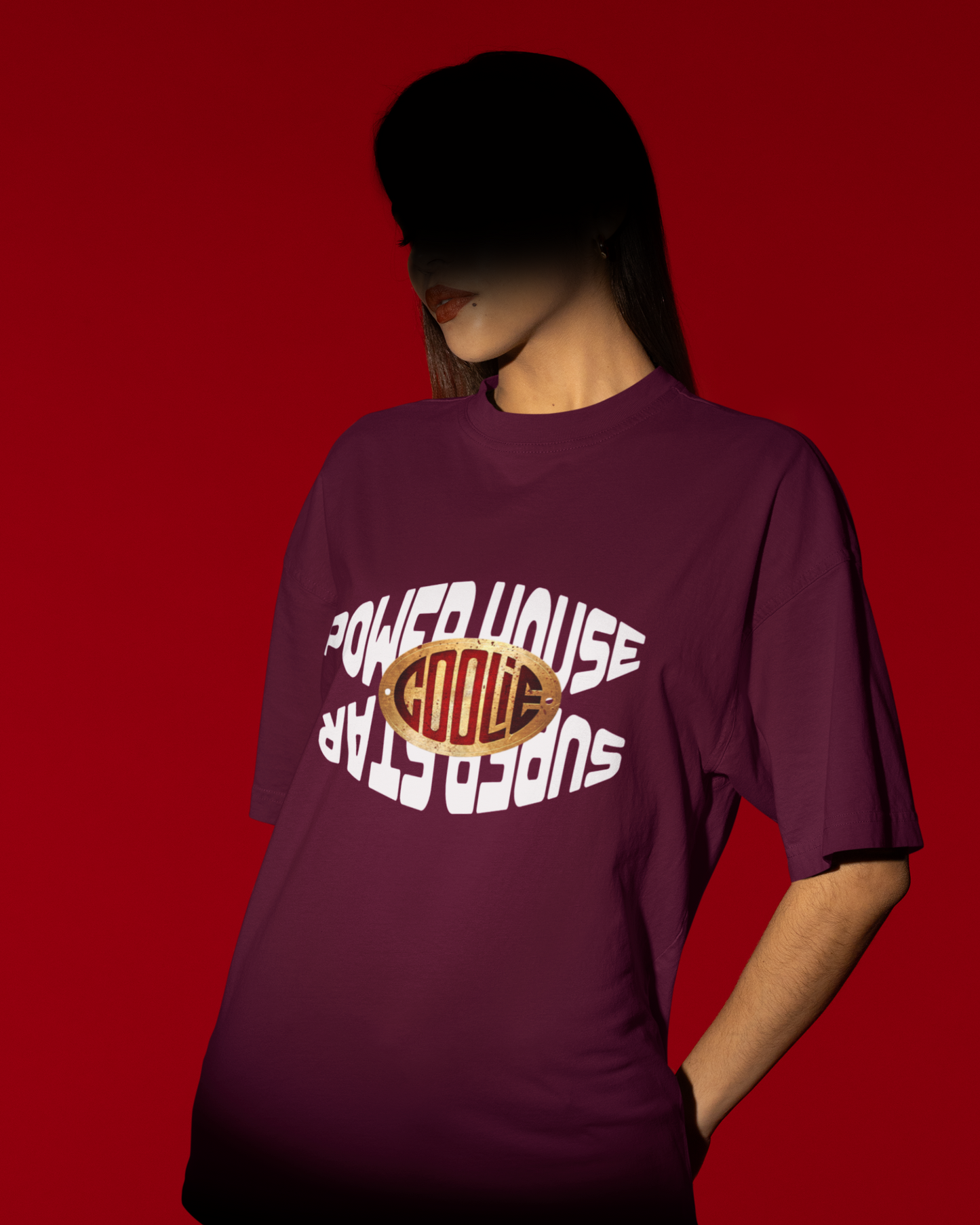Coolie Powerhouse Oversized Unisex T-Shirt – Rajinikanth Tribute | Vibeify® Official