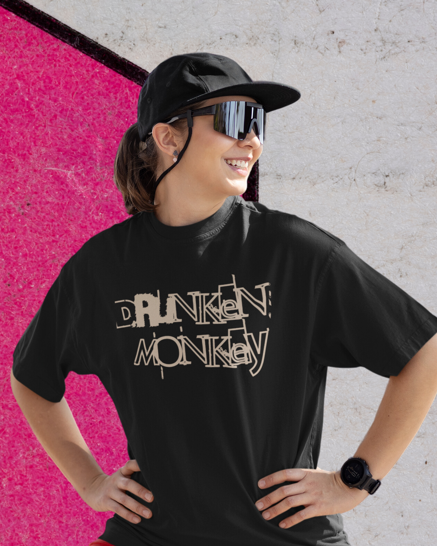 Drunken Monkey | Vibeify Unisex Oversized T-Shirt - Soft 100% Cotton Relaxed Fit Tee
