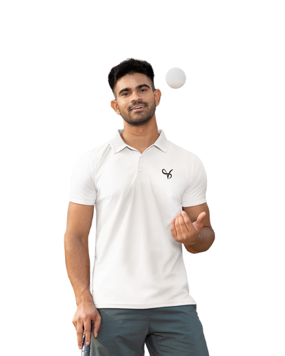 Vibeify Prestige Polo Luxe Edition | White | Soft 100% combed cotton regular fit
