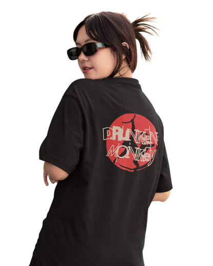 Drunken Monkey | Vibeify Unisex Oversized T-Shirt - Soft 100% Cotton Relaxed Fit Tee