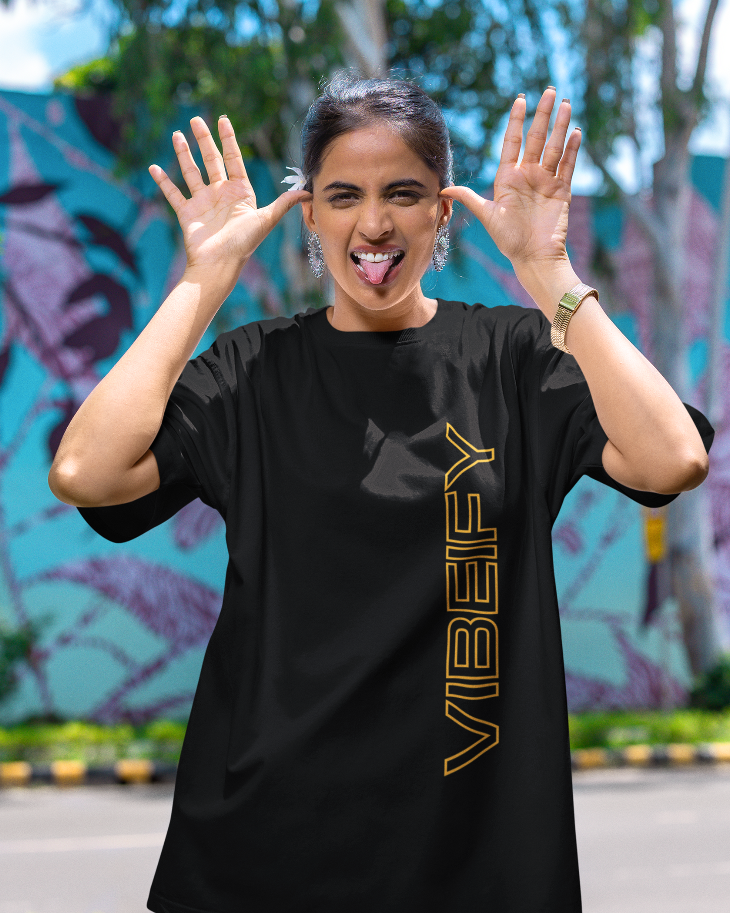 VIBEIFY Series | Unisex Oversized T-Shirt - Soft 100% Cotton Relaxed Fit Tee