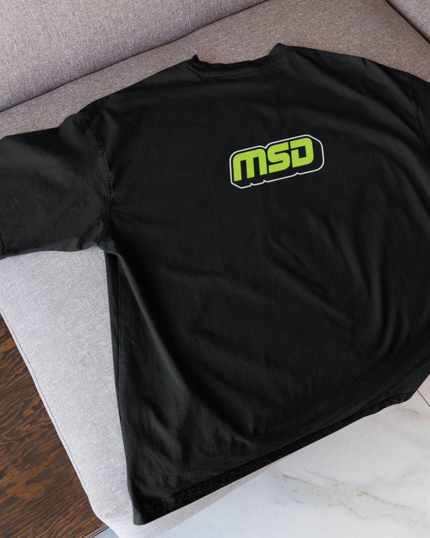 MSD Oversized Premium T-Shirt – Minimalist Dhoni Tribute Tee | Cricket Fan Wear