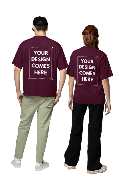 Customized Oversized Tee | Front & Back Print | Premium Cotton