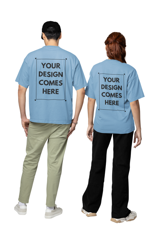 Customized Oversized Tee | Front & Back Print | Premium Cotton