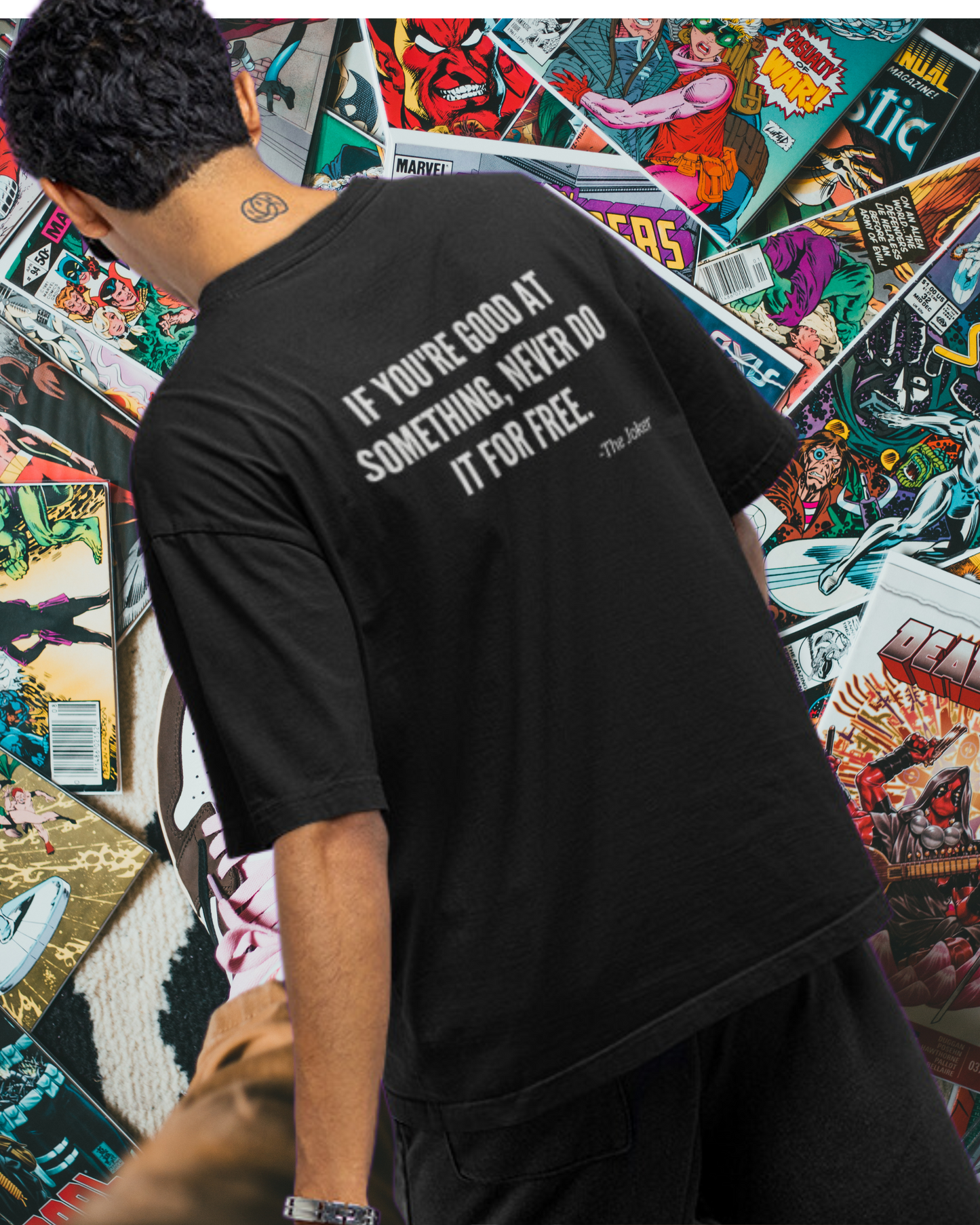 Batman & Joker | Vibeify Unisex Oversized T-Shirt - Soft 100% Cotton Relaxed Fit Tee